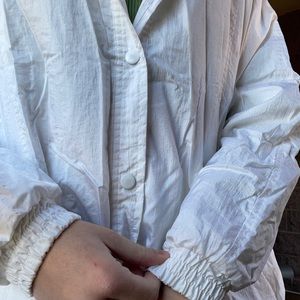 White, Tudor Court button up rain-jacket
